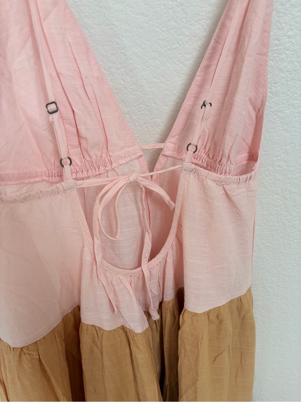 Anthropologie Pink and Terracotta Layered Dress - Picture 6 of 7